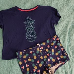 SO Juniors XXL 2 pc Pineapple Pajama Set